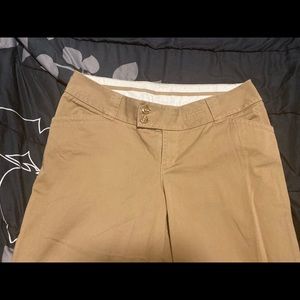 Lane Bryant tan khaki straight leg pants
